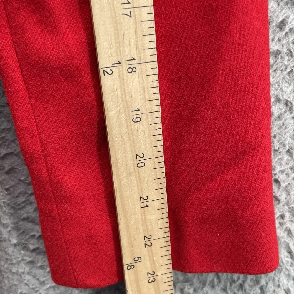 Vintage Lynn Green Wool Blazer Women 10 Red Gold Button Corpcore Career Business